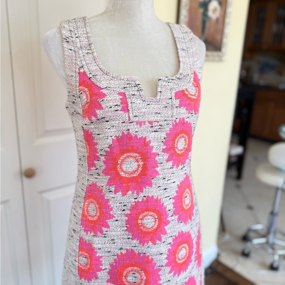 Trina Turk Pink Floral Sleeveless Shift Dress - Picture 2 of 10